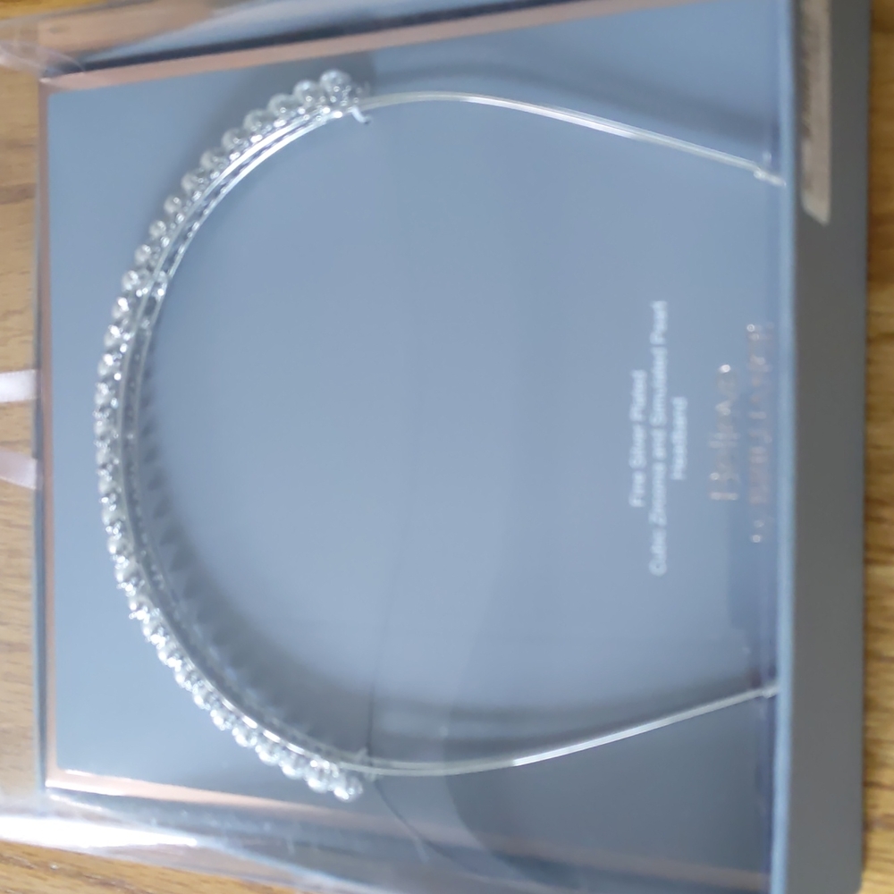 CZ & Simulated Pearl Headband